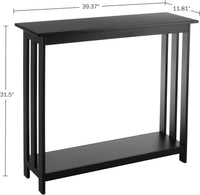 Slim Console Table, White, 39.37" x 11.81" x 31.5" view 9