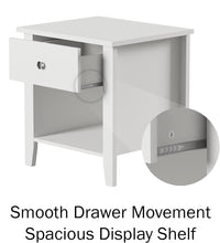 End Tables Set of 2 - Bedside Tables with Drawer and Storage view 5