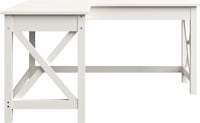 Computer Desk with X-Pattern Legs, White, 59"x23.5"x29.9" view 5