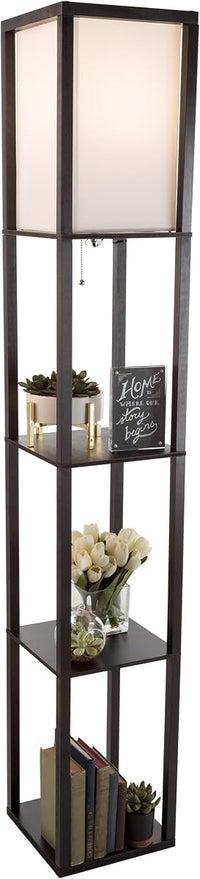 Floor Lamp - Etagere Style Standing Light with 3, 10.25"x10.25x62.75" view 3
