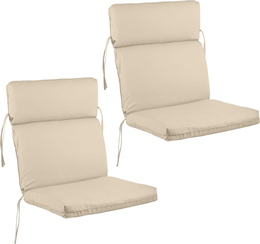 Outdoor Chair Cushions Set of 2-45x21.5x3in High Back Outdoor &mdash; Lavish Home
