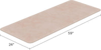 Oversized Bathroom Rug-Memory Foam Bath Mat in Beige Textured view 5