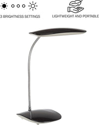 LED Desk Lamp - Contemporary Touch, (L) 5” x (W) 6.5” x (H) 18” view 4