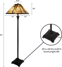 Tiffany Style Floor Lamp, 61" view 2