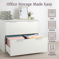 2 Drawer File Cabinet, 30.5 x 15.75 x 25.5 inches view 2