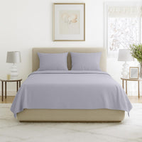 3-Piece Brushed Microfiber Twin Sheet Set, Purple view 66