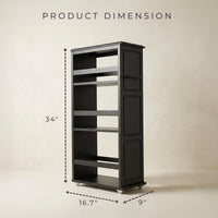 3 Tier Slim Utility Rolling Storage Cart, Black, 25"W x 5.7"D view 14