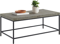 Coffee Table - Industrial Modern Table with Wood Top and Metal view 3