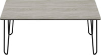 Coffee Table with Hairpin Legs, Brown Woodgrain-Look, 41.25" view 11