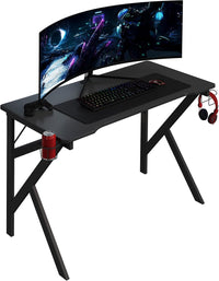 Gaming Computer Desk - Carbon Fiber Texture Finish PC Desk view 4