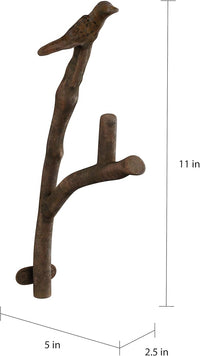 Decorative Birds on Ribbon Hook-Cast Iron Shabby Chic Rustic view 7