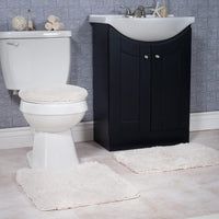 3-Piece Bathroom Rug Set, Ivory view 5