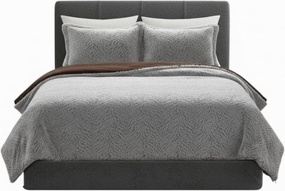 Faux Fur Comforter Set, 3 Piece Full/Queen Size