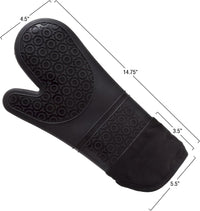 Silicone Oven Mitts - Extra Long Professional Quality Heat, 1 Pair view 3