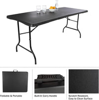 Indoor/Outdoor Portable Folding Table, Black, 2.5ft view 42