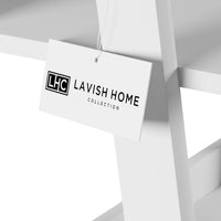 4-Tier Ladder Bookshelf, White view 3