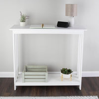 Slim Console Table, White, 39.37" x 11.81" x 31.5" view 5