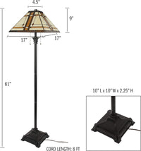 Tiffany Style Floor Lamp, 61" Floor Lamp view 2