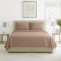 Brushed Microfiber Sheet Set-4 Piece Bed Linens-Fitted & Flat, King view 1