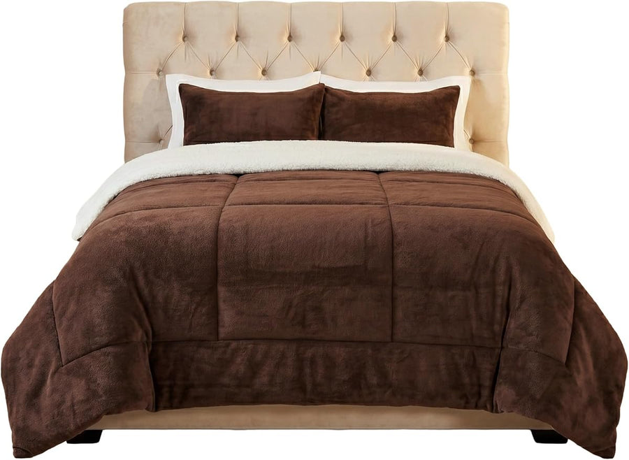 King Size Comforter Set, Chocolate &mdash; Lavish Home