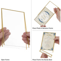 5x7 Picture Frames - Floating Frame Set for Table Numbers view 5