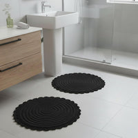 Bathroom Rugs - 2-Piece Woven 1560GSM Cotton Bath Mat Set view 19