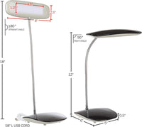 LED Desk Lamp - Contemporary Touch Activated, 5 x 6.5 x 18 inches view 2