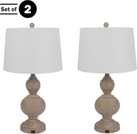 Set of 2 Table Lamps - Lamps with USB Charging Ports and LED view 3