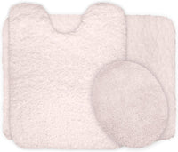 3-Piece Bathroom Rug Set, Ivory view 1