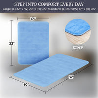 Bathroom Rugs - 2-Piece Memory Foam Bath, 1'8" x 2'8" (Rectangular) view 3