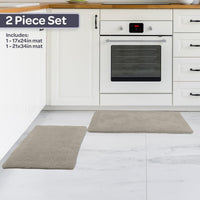 Bathroom Rugs - 2-Piece 2500GSM Cotton Bath Mat Set view 9
