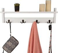 Coat Rack with Shelf and 4 Hooks view 18