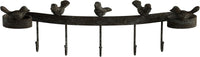 Decorative Birds on Ribbon Hook-Cast Iron Shabby Chic Rustic view 1