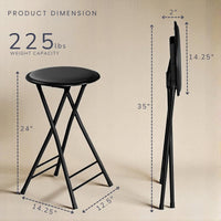 Folding Stool - Portable Backless Stool with 225lb Capacity view 8