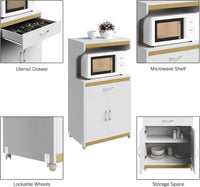 Microwave Stand with Storage view 3
