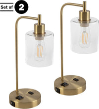 Set of 2 Table Lamps - Industrial, (L) 8.66” x (W) 5.91” x (H) 16.14” view 3