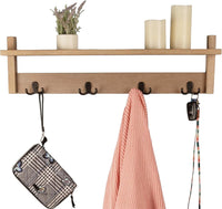 Coat Rack with Shelf and 4 Hooks view 12