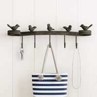 Decorative Birds on Ribbon Hook-Cast Iron Shabby Chic Rustic view 4