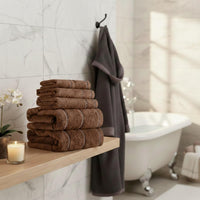 Bathroom Towels Set, Bathroom Accessories, White, Set of 6 view 32