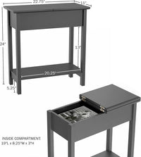 Flip Top End Table - Set of 2 Living Room End Tables view 4