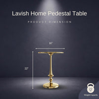 Iron Side Table - 16 Inch Small Round Drink Table view 2