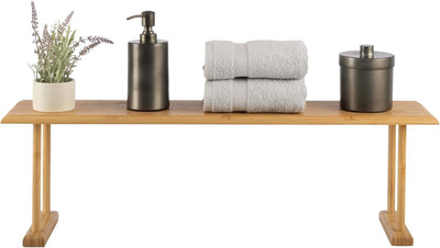 Bamboo Sink Shelf, Natural, 30" x 6.25" x 9.25"