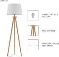 Tripod Floor Lamp-Modern Light with LED Bulb Included-Natural view 4