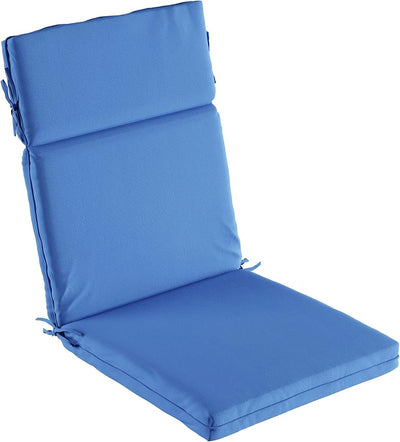High-Back Chair Cushions, Blue