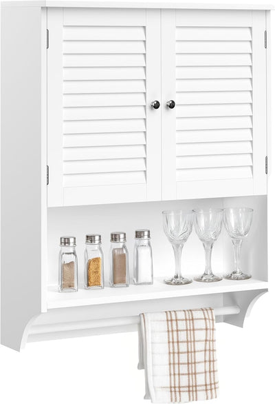 Wall Mounted Kitchen Storage Cabinet, White, 23.8" x 29.5"