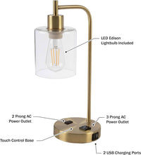 Set of 2 Table Lamps - Industrial, (L) 8.66” x (W) 5.91” x (H) 16.14” view 4