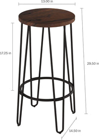 Swivel Bar Stool - Adjustable Backless Stool for Counter view 7