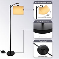 Floor Lamp - Modern Floor Lamp, (L) 12” x (W) 12” x (H) 62.99” view 3