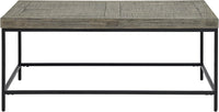 Coffee Table - Industrial Modern Table with Wood Top and Metal view 4