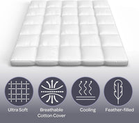 Down Mattress Topper - Full 2-Inch 100% Duck Feather Gusset view 3